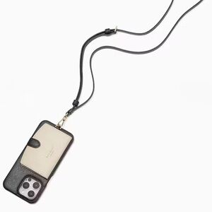 Kate Spade iPhone 15 Pro Max Phone Case with Wallet and Strap